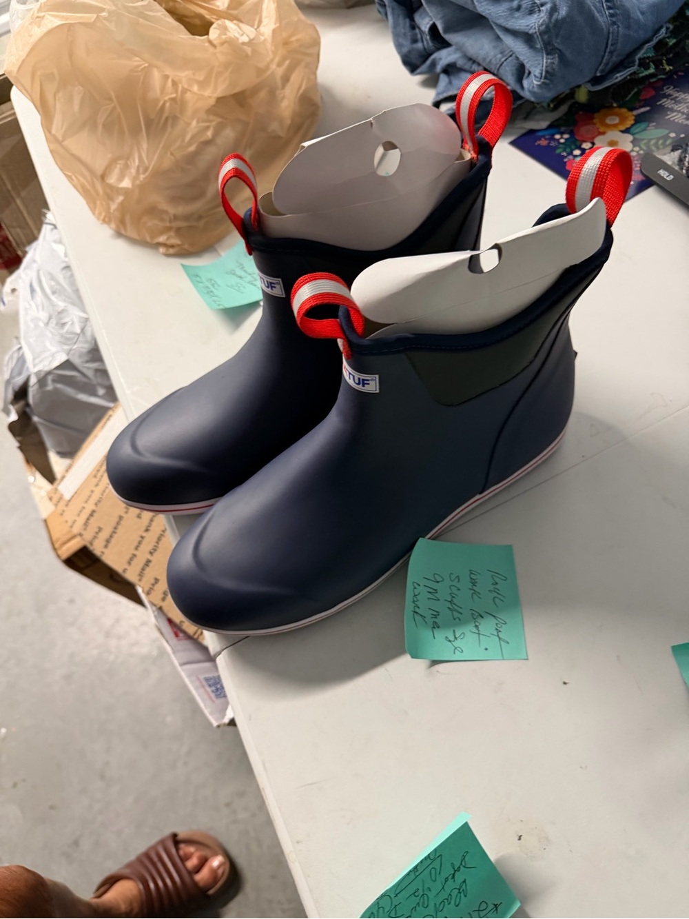 Xtratuf Navy Slip-On Ankle Deck Boots Size 12 New Without Box 4195 View 3
